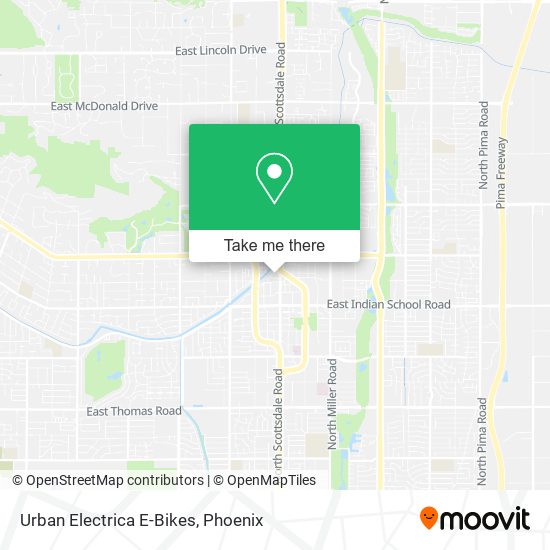 Urban Electrica E-Bikes map