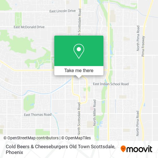 Cold Beers & Cheeseburgers Old Town Scottsdale map