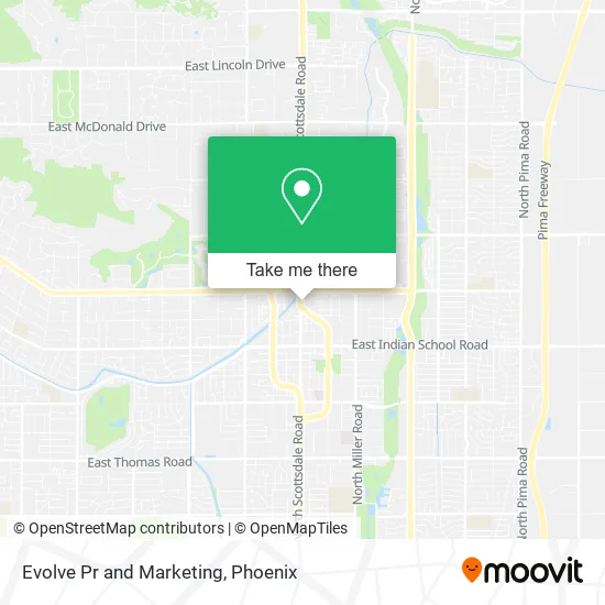 Evolve Pr and Marketing map