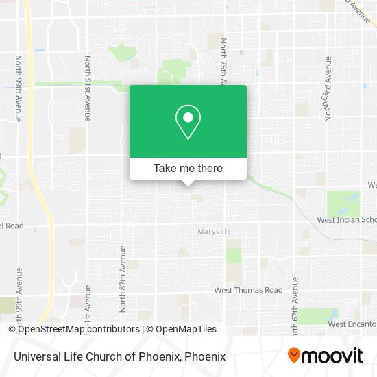 Mapa de Universal Life Church of Phoenix