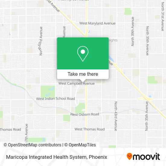 Maricopa Integrated Health System map