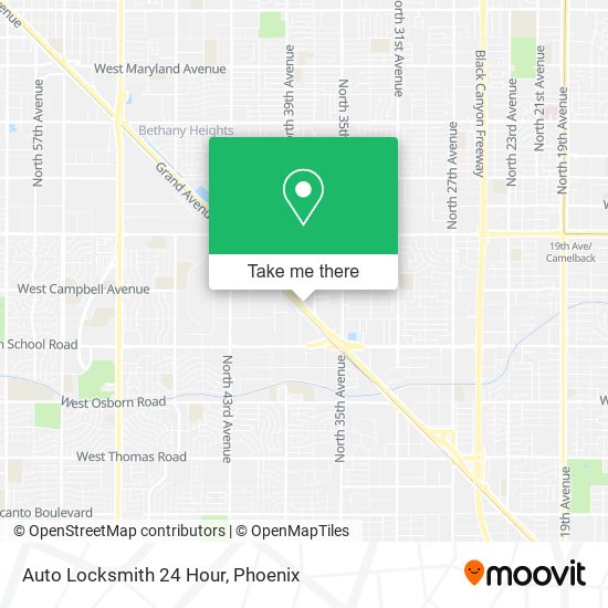 Auto Locksmith 24 Hour map