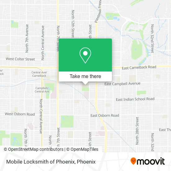 Mobile Locksmith of Phoenix map