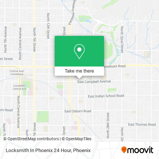 Mapa de Locksmith In Phoenix 24 Hour