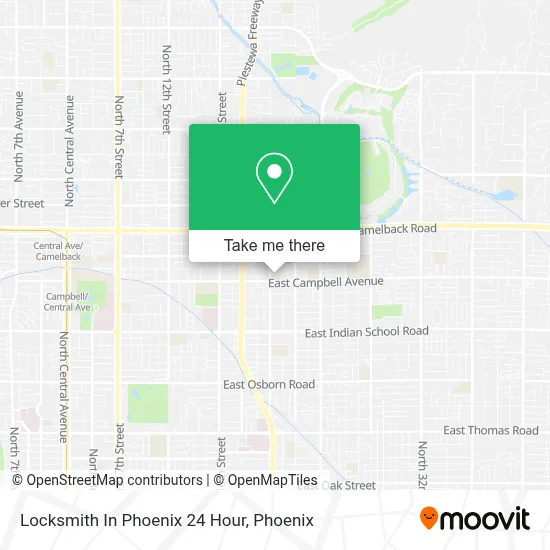 Locksmith In Phoenix 24 Hour map
