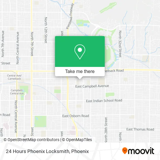 24 Hours Phoenix Locksmith map