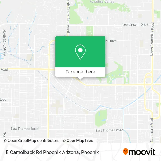 E Camelback Rd Phoenix Arizona map