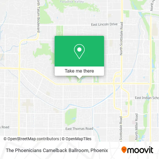 The Phoenicians Camelback Ballroom map