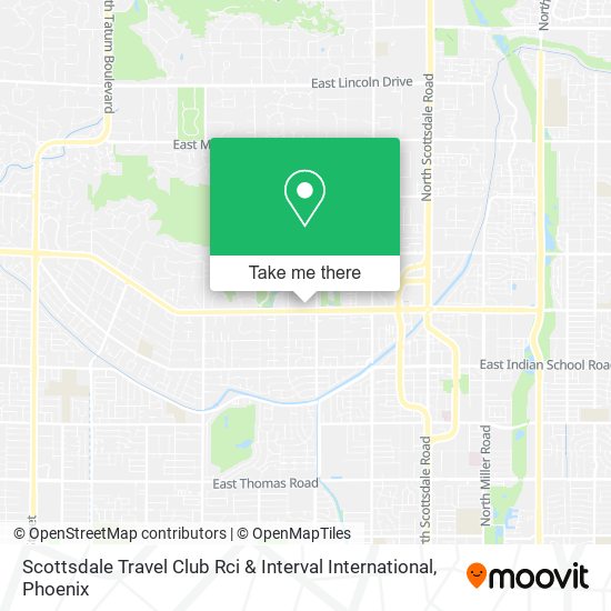 Mapa de Scottsdale Travel Club Rci & Interval International