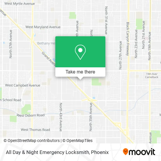 All Day & Night Emergency Locksmith map