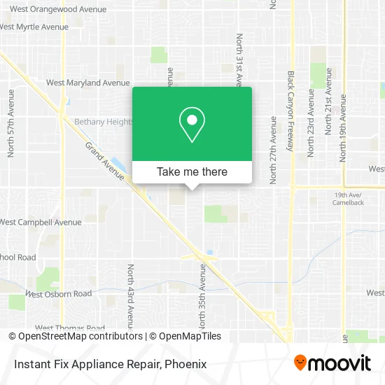 Instant Fix Appliance Repair map