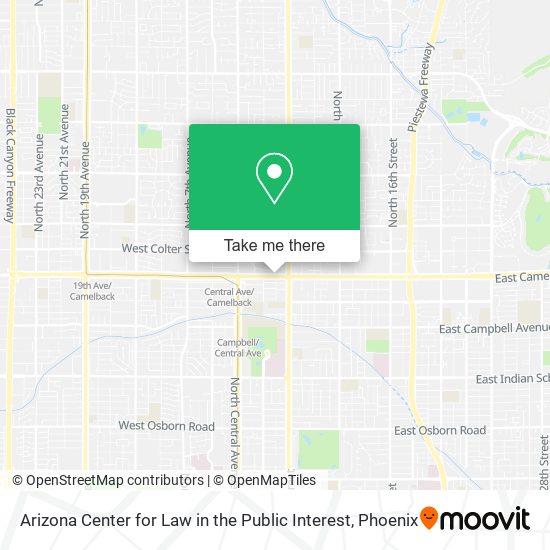 Arizona Center for Law in the Public Interest map