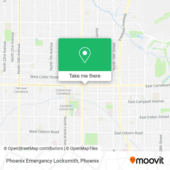 Phoenix Emergency Locksmith map