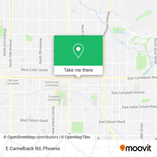 E Camelback Rd map