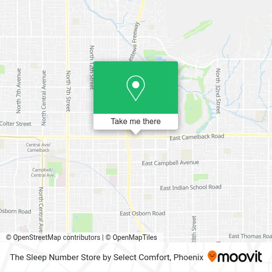 The Sleep Number Store by Select Comfort map