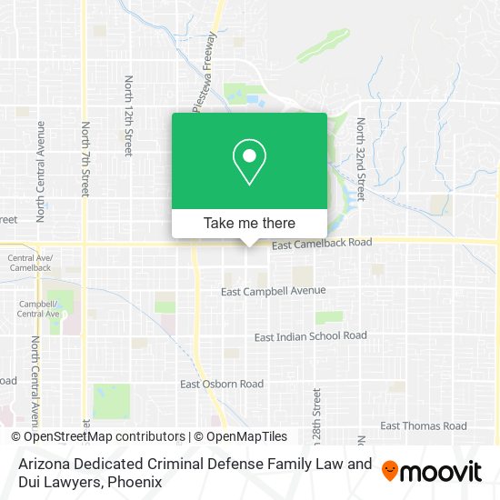 Arizona Dedicated Criminal Defense Family Law and Dui Lawyers map