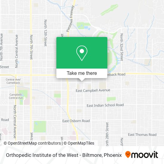 Orthopedic Institute of the West - Biltmore map