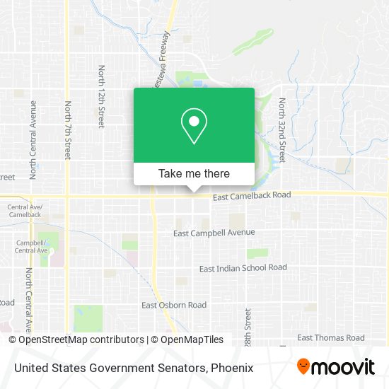 United States Government Senators map