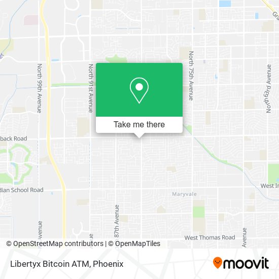 Mapa de Libertyx Bitcoin ATM