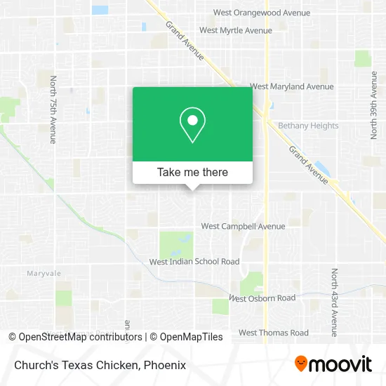 Church's Texas Chicken map