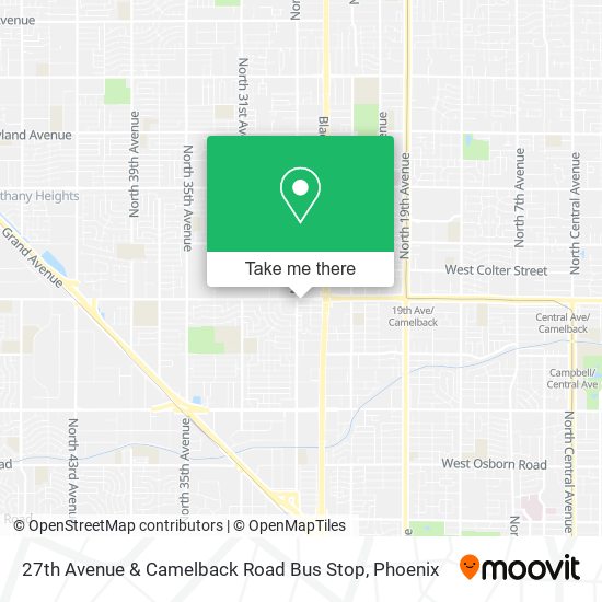 27th Avenue & Camelback Road Bus Stop map