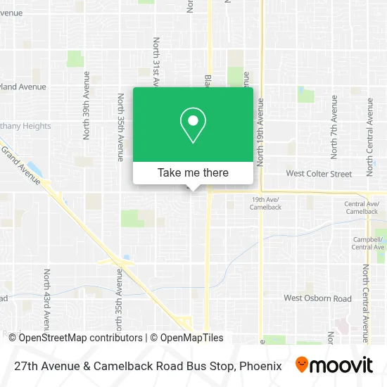27th Avenue & Camelback Road Bus Stop map