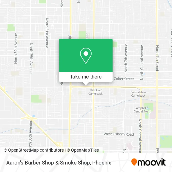 Aaron's Barber Shop & Smoke Shop map