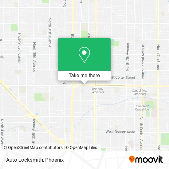 Auto Locksmith map