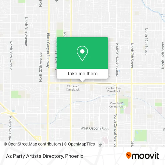 Az Party Artists Directory map