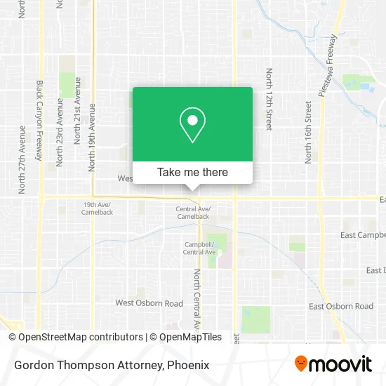 Gordon Thompson Attorney map