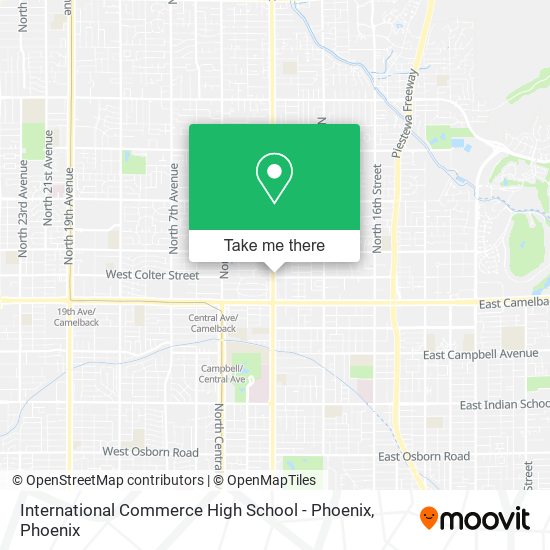 International Commerce High School - Phoenix map