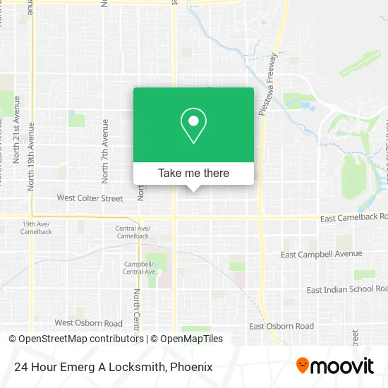 24 Hour Emerg A Locksmith map