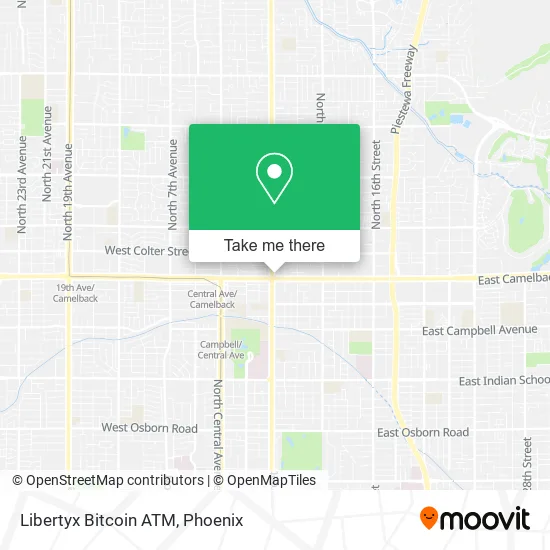 Mapa de Libertyx Bitcoin ATM