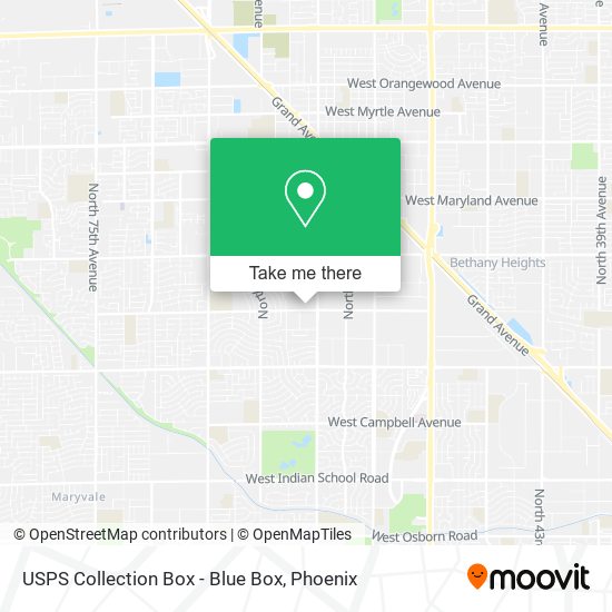 USPS Collection Box - Blue Box map