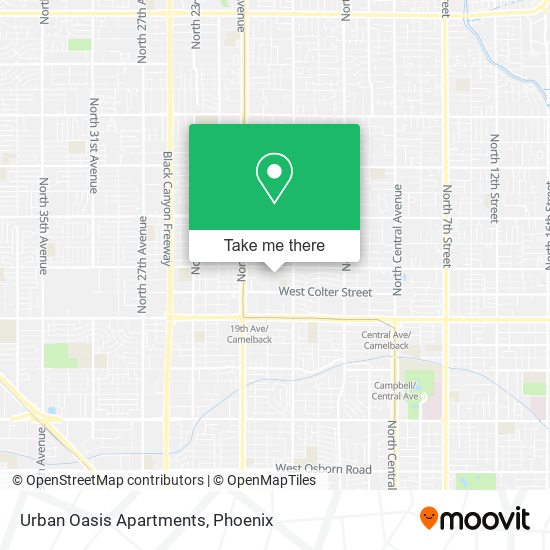 Mapa de Urban Oasis Apartments
