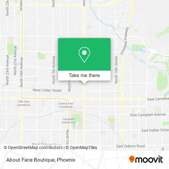 About Face Boutique map