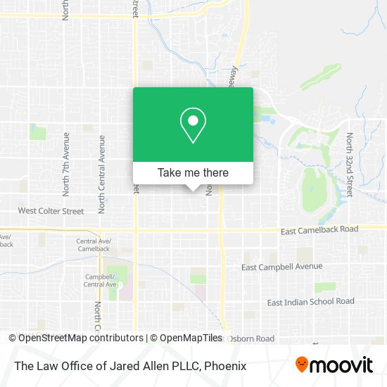 Mapa de The Law Office of Jared Allen PLLC