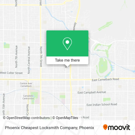 Phoenix Cheapest Locksmith Company map