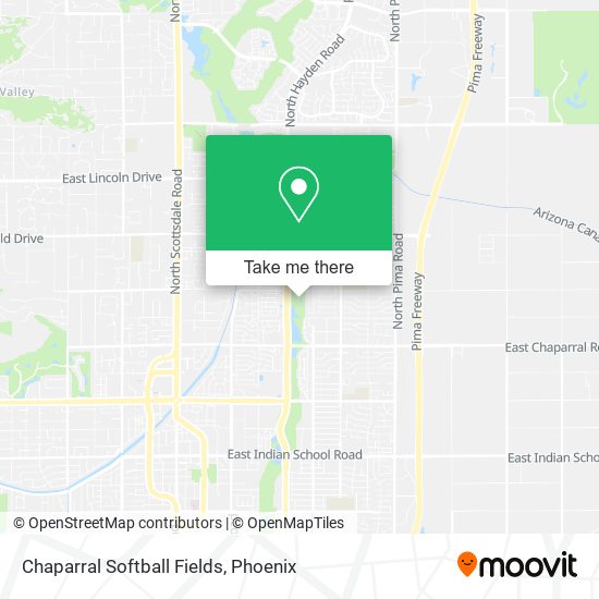 Chaparral Softball Fields map