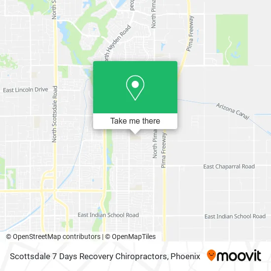 Scottsdale 7 Days Recovery Chiropractors map