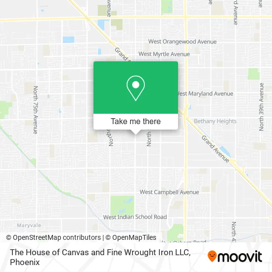 The House of Canvas and Fine Wrought Iron LLC map