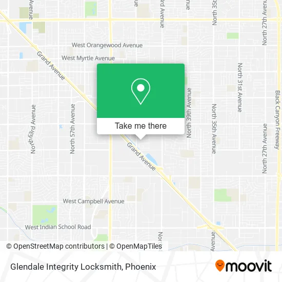 Glendale Integrity Locksmith map