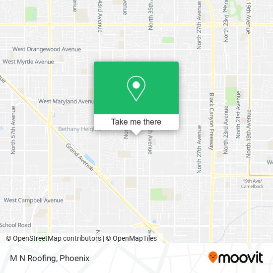 Mapa de M N Roofing