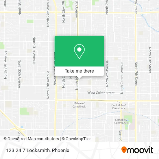 123 24 7 Locksmith map