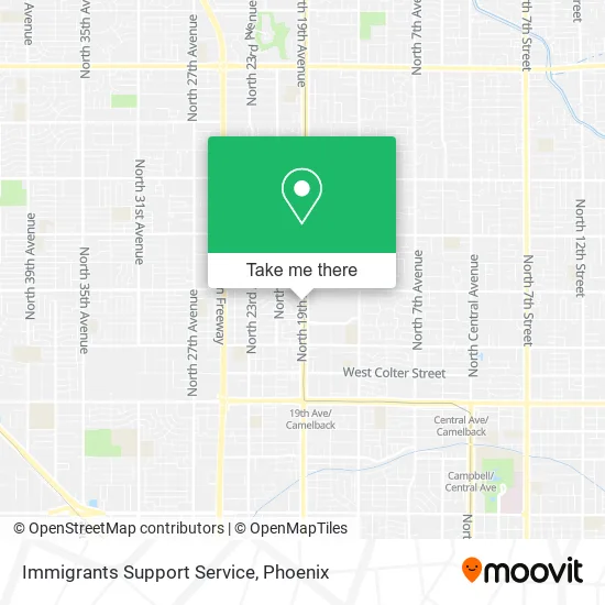 Immigrants Support Service map