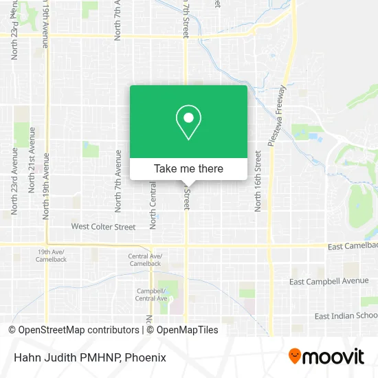 Hahn Judith PMHNP map
