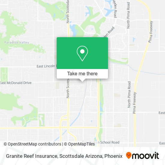 Mapa de Granite Reef Insurance, Scottsdale Arizona