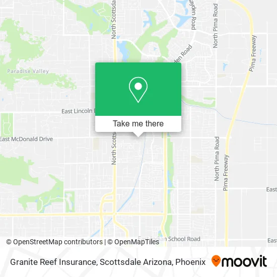 Granite Reef Insurance, Scottsdale Arizona map