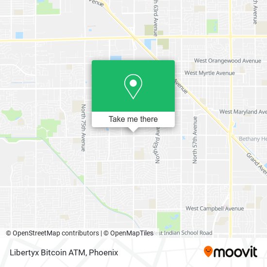 Mapa de Libertyx Bitcoin ATM