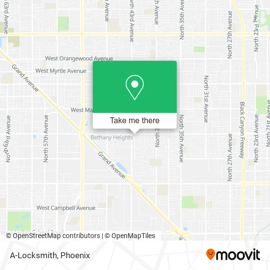A-Locksmith map
